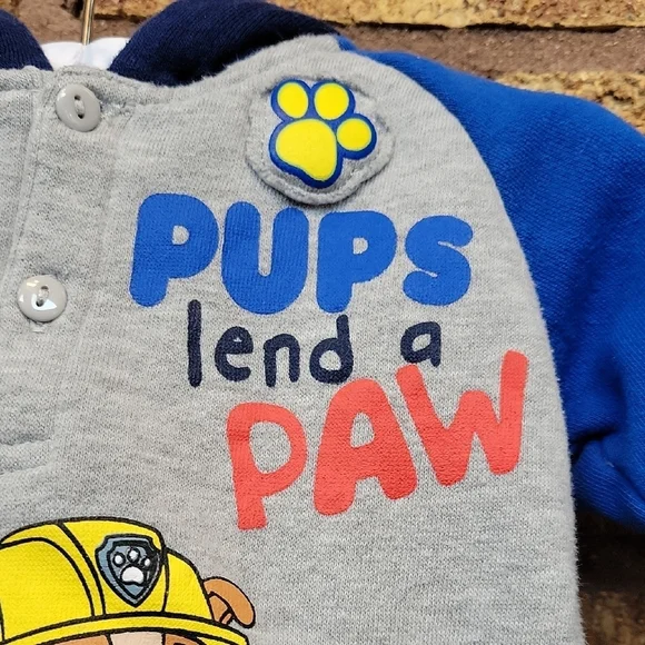 Paw Patrol Blue and Gray Hoodie SIZE 3-6 Months - Picture 8 of 9